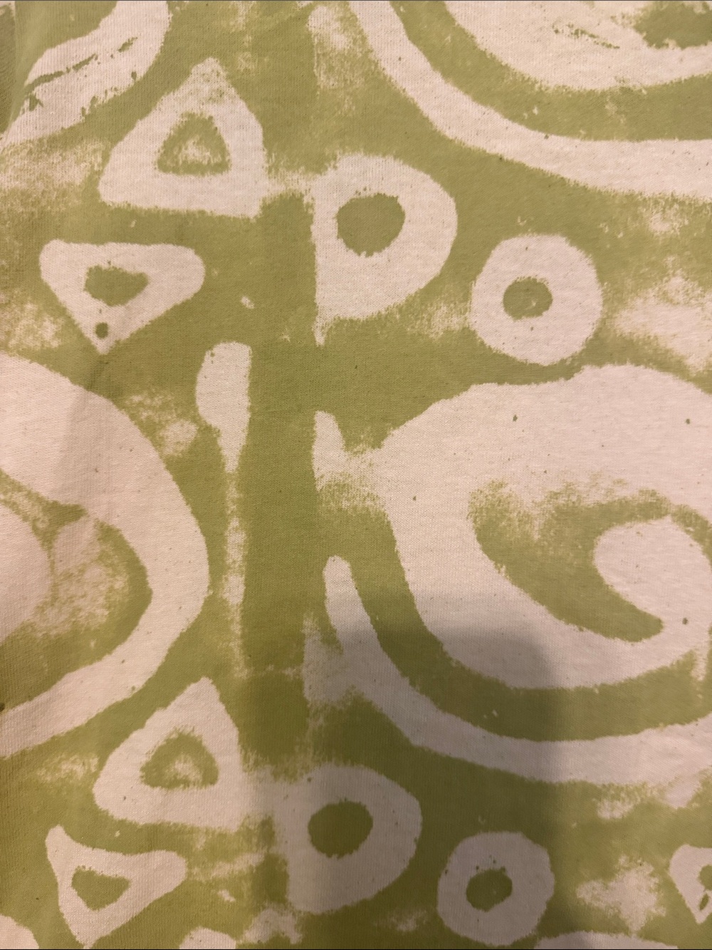 Epic Kawaii Artisan Hand Painted Cat Print Tunic in Olive & White with Pockets - Picture 5 of 9